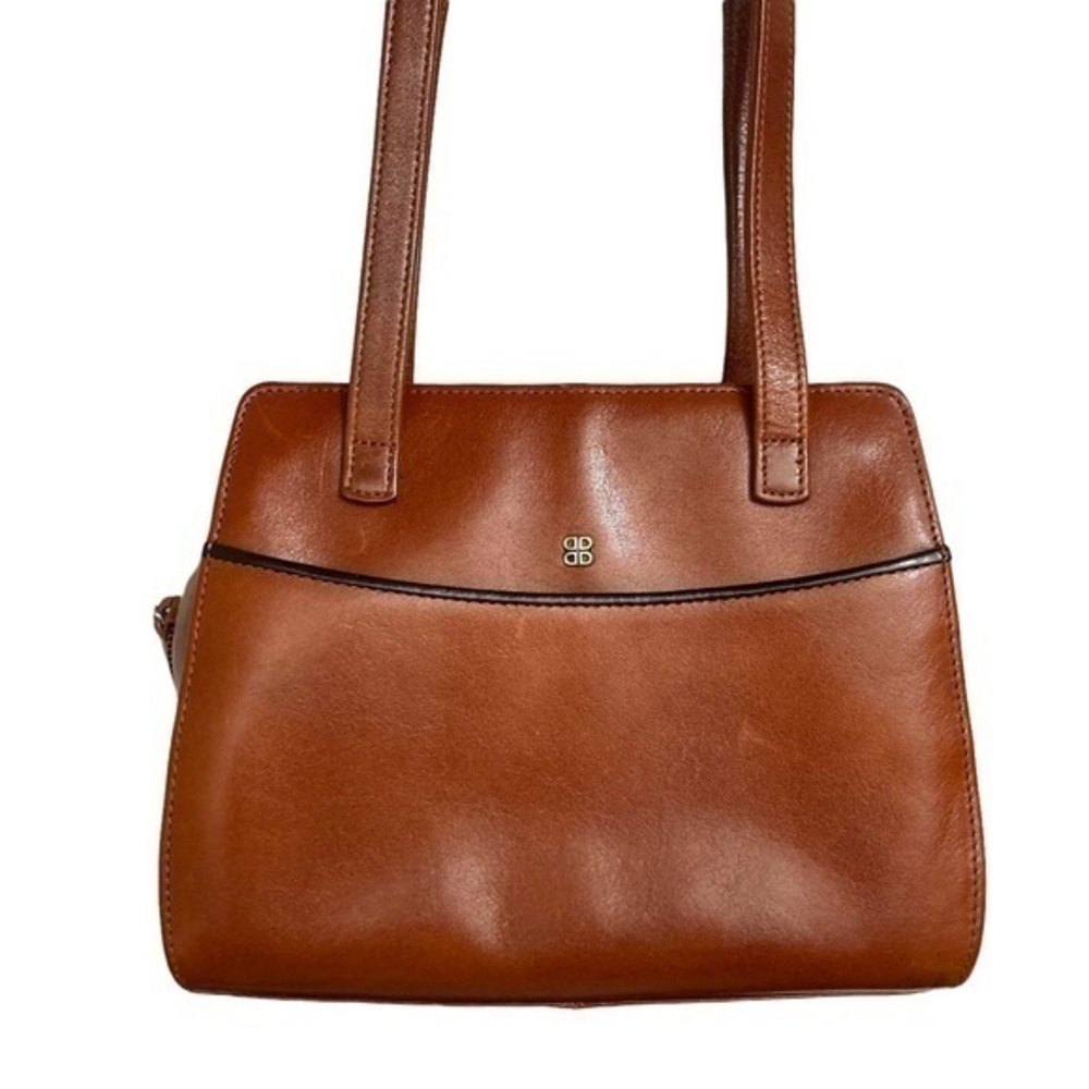 Bosca brown leather shoulder bag